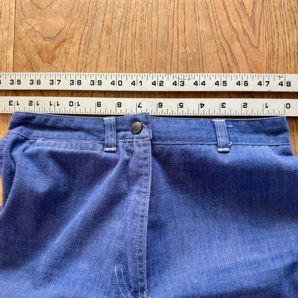 60s Vintage Peddlers II High Waist Jeans Straight Leg Dark Wash Pockets‎ - Picture 7 of 8